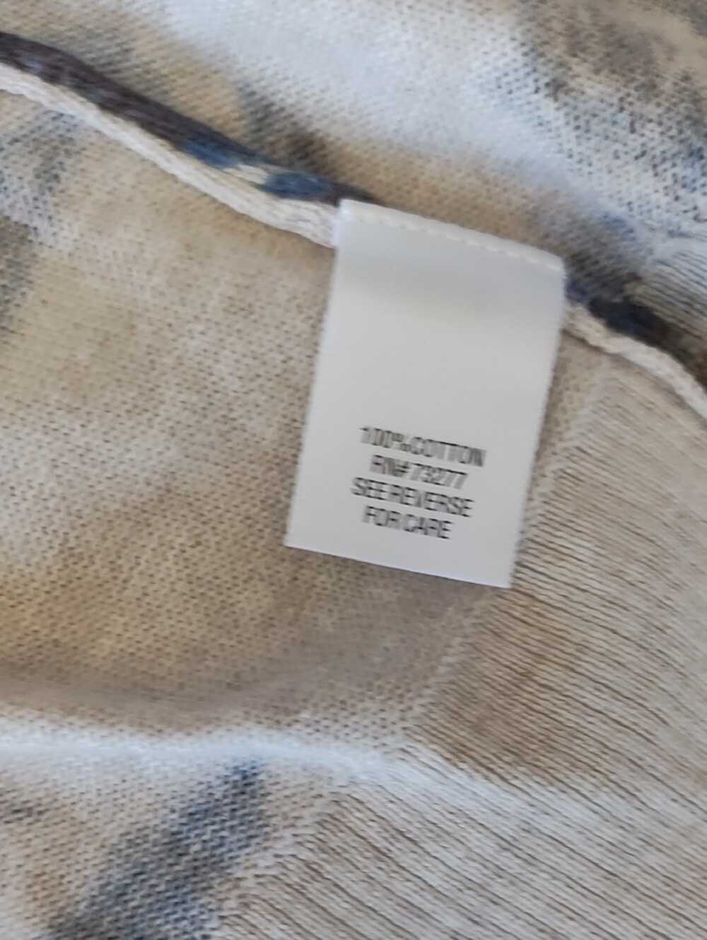 croft & barrow Cream Cardigan with Blue Floral Print - Picture 3 of 4
